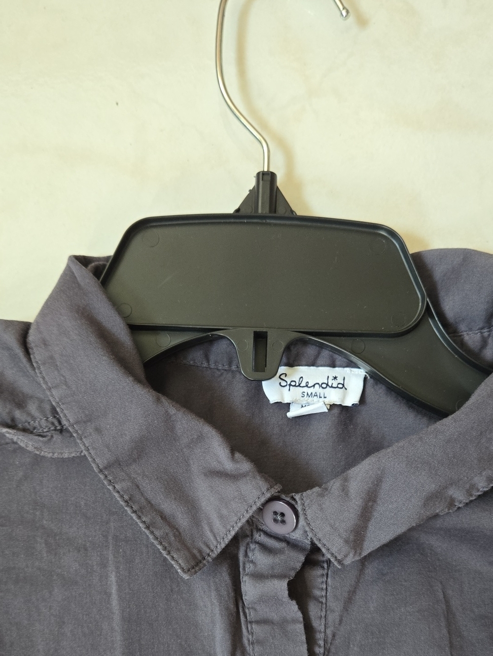 Splendid Women's Button-Up Shirt, Charcoal,size S